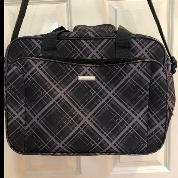 Embark Bags Embark Black Lavender Plaid Travel Business Laptop